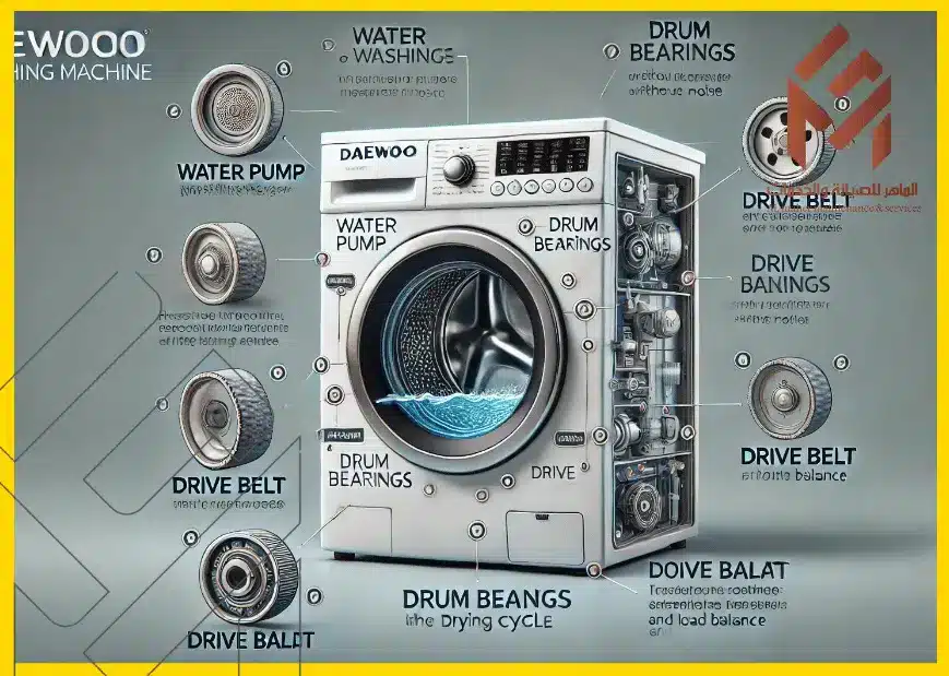 ما هي الأسباب المحتملة للصوت العالي في غسالة دايو أثناء التنشيف؟